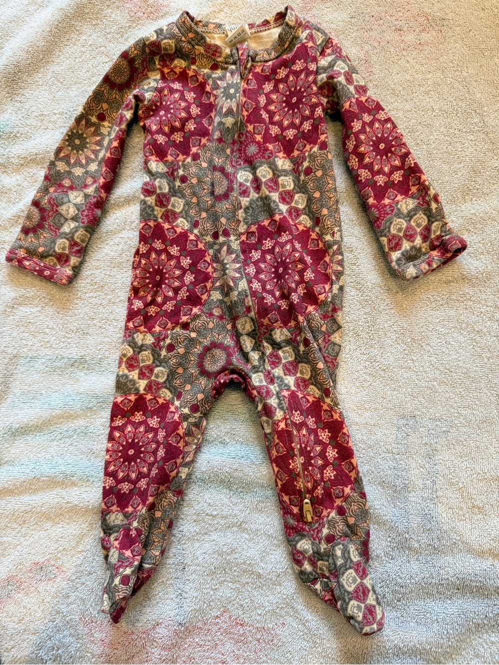 kate quinn Burgundy Multi Medallion Footed One-Piece